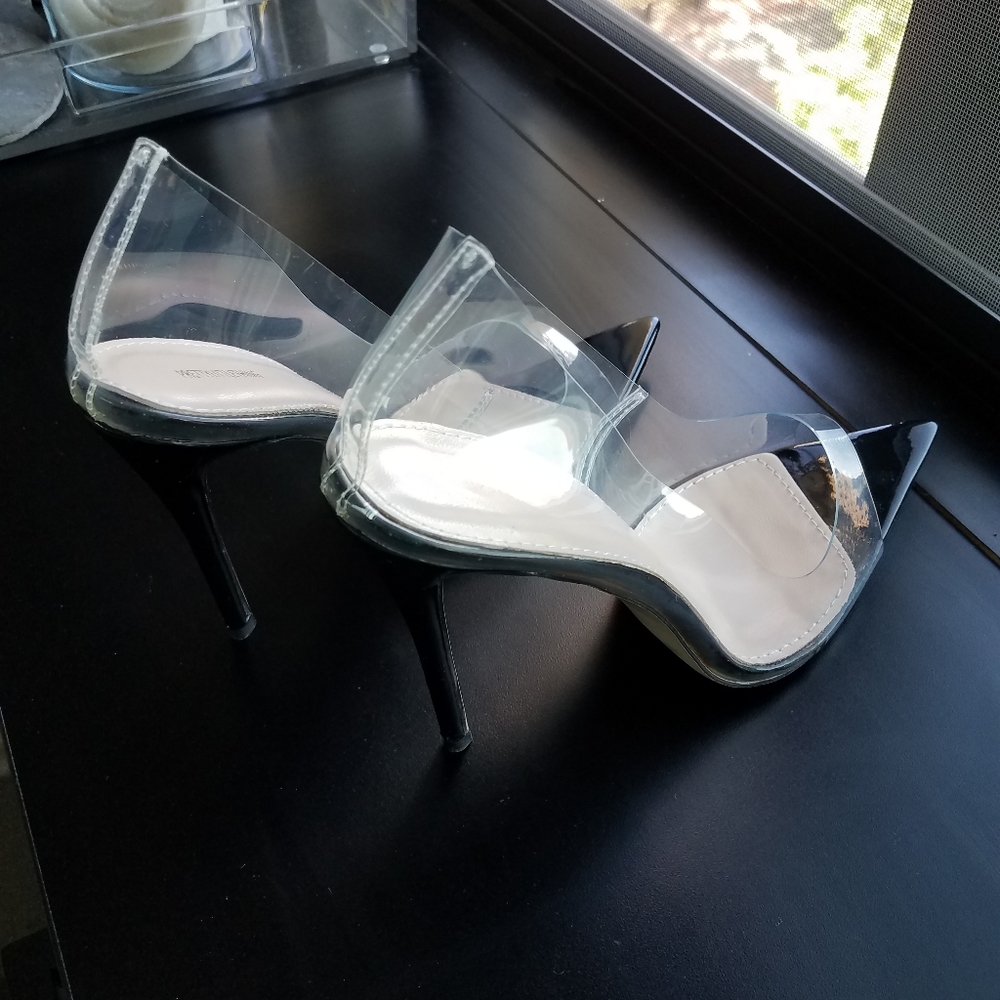 Pretty Little Thing Clear Open Toe Pointed Heels - image 5